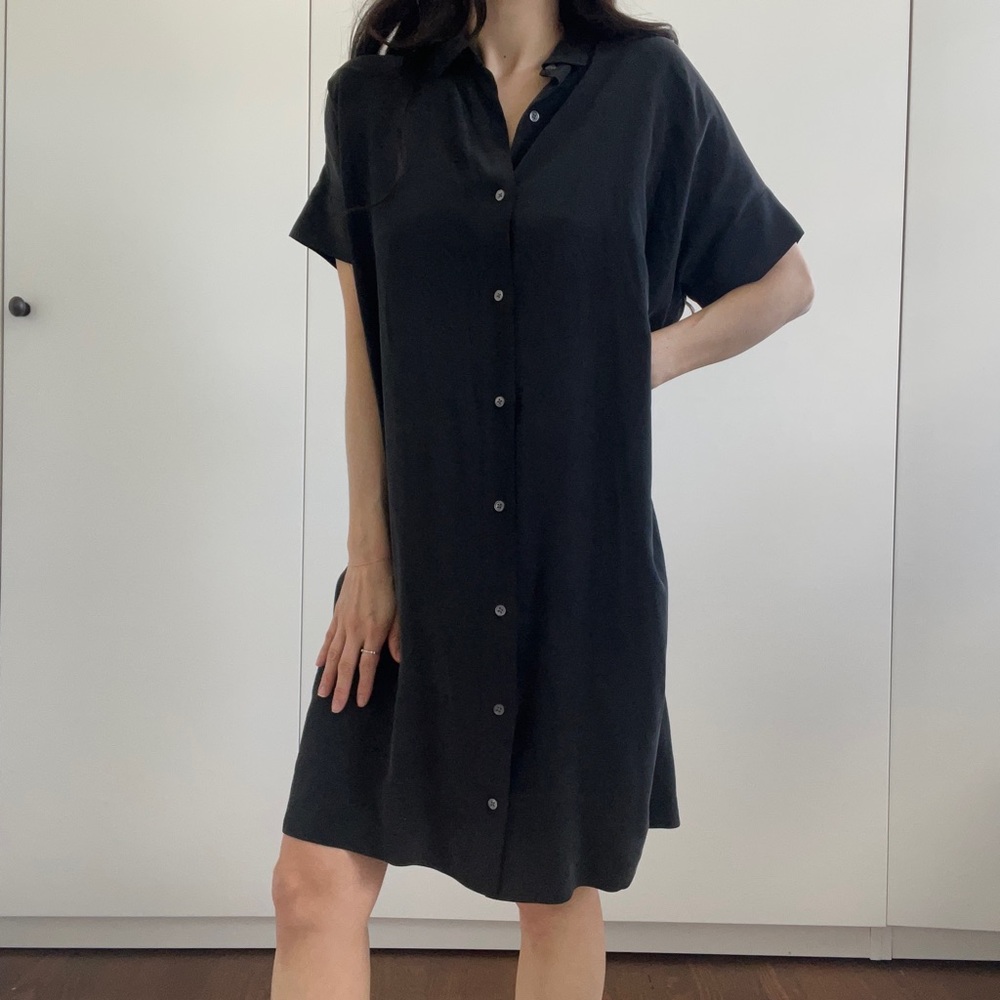 Everlane silky shirt dress sz 00 - Picture 1 of 5